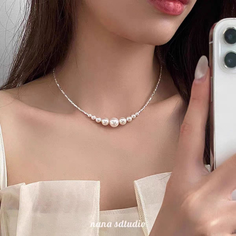 Vòng cổ ombre ngọc trai chống phai màu - Thời trang nữ