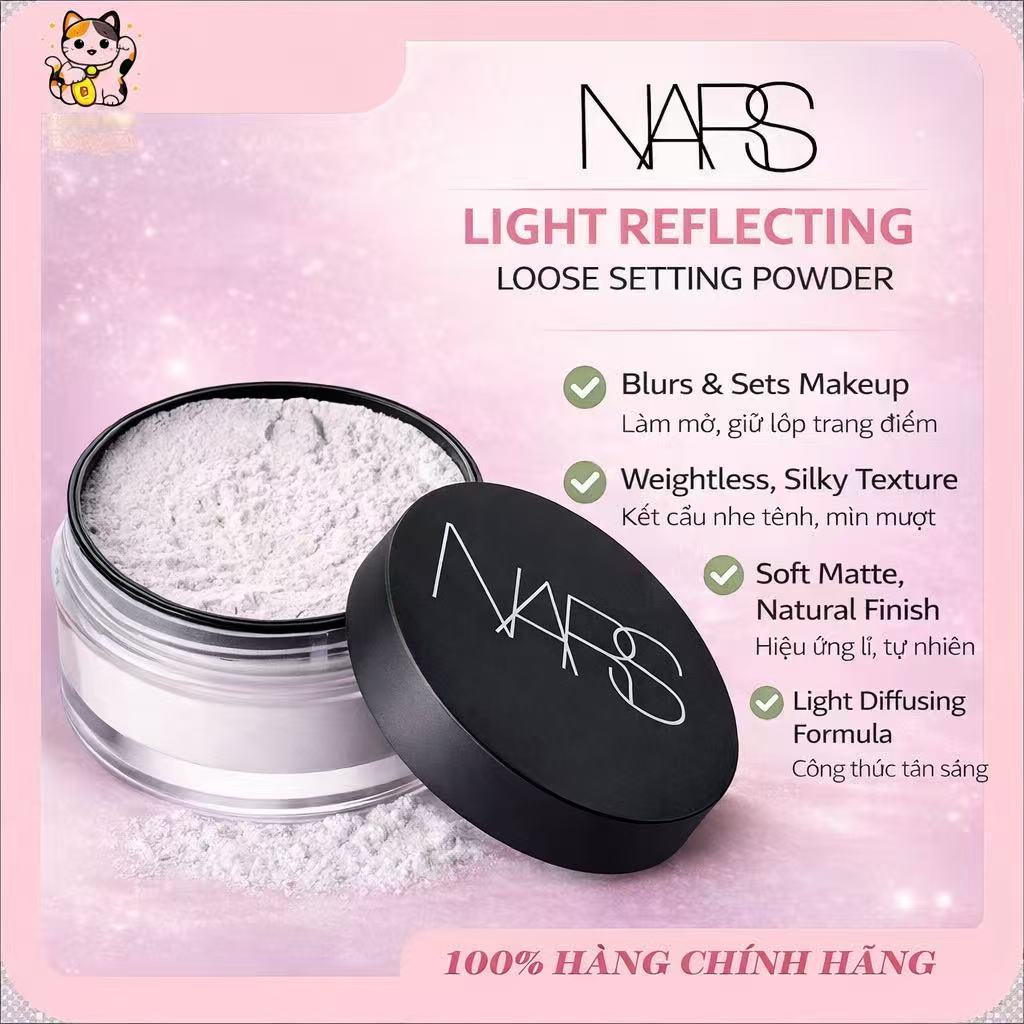 【Chính Hãng】Phấn Phủ bột ℕ𝕒𝕣𝕤 𝐋𝐢𝐠𝐡𝐭 𝐑𝐞𝐟𝐥𝐞𝐜𝐭𝐢𝐧𝐠 𝐒𝐞𝐭𝐭𝐢𝐧𝐠 𝐏𝐨𝐰𝐝𝐞𝐫 𝐋𝐨𝐨𝐬𝐞 11g Fullbox / Fullsize