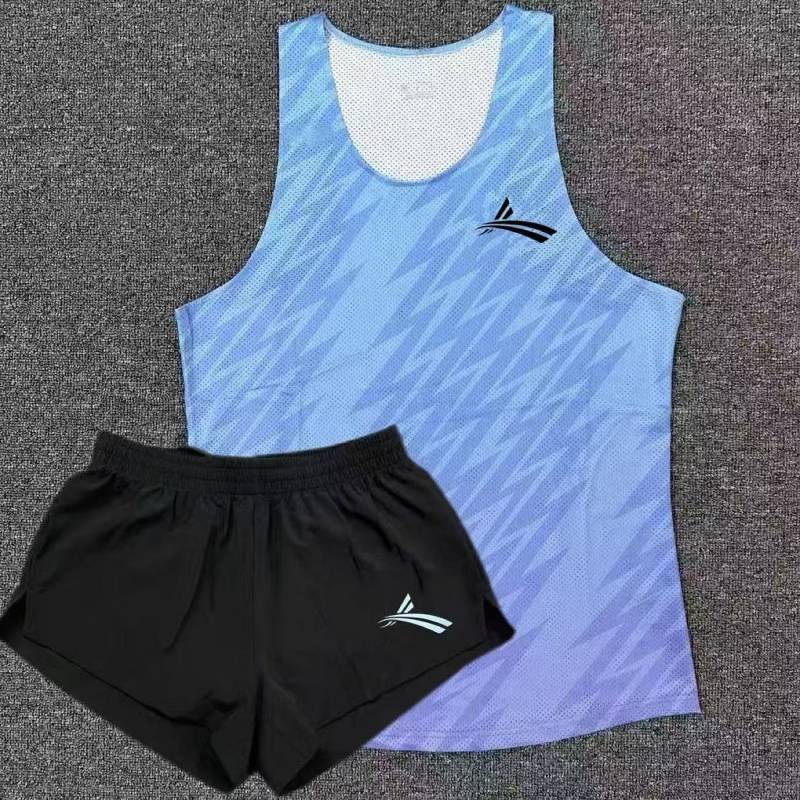 [Special Offer] Track and Field Sports Marathon Running Racing Suit Men's and Women's Quick-Drying Breathable Vest 6LLM