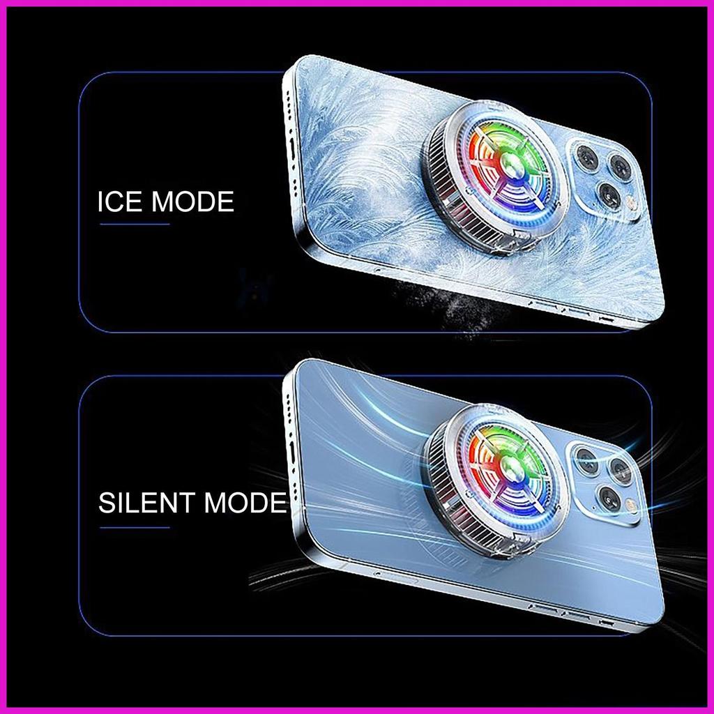 Điện Thoại Di Động Làm Mát Từ Điện Thoại Di Động Tản Nhiệt RGB Quạt Điện Thoại Di Động Yên Tĩnh Bán Dẫn Làm Mát Thiết Bị Cho lyuvn