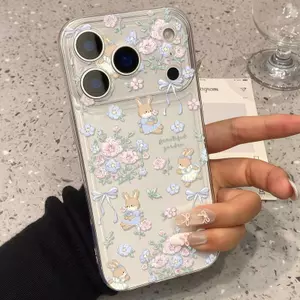 Hộp đựng điện thoại Flower Rabbit phù hợp với 17 chiếc hộp lưng PROMAX, vỏ mềm iPhone 16