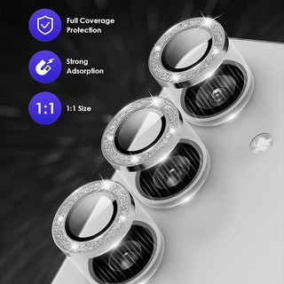 Dành Cho Samsung Galaxy A37 A57 Điện Thoại Mặt Sau Camera Bảo Vệ Cho Samsung GalaxyA57 GalaxyA37 Kim Loại Lấp Lánh Ống Kính Máy Ảnh Vòng Nắp Kính Cường Lực Ống Kính