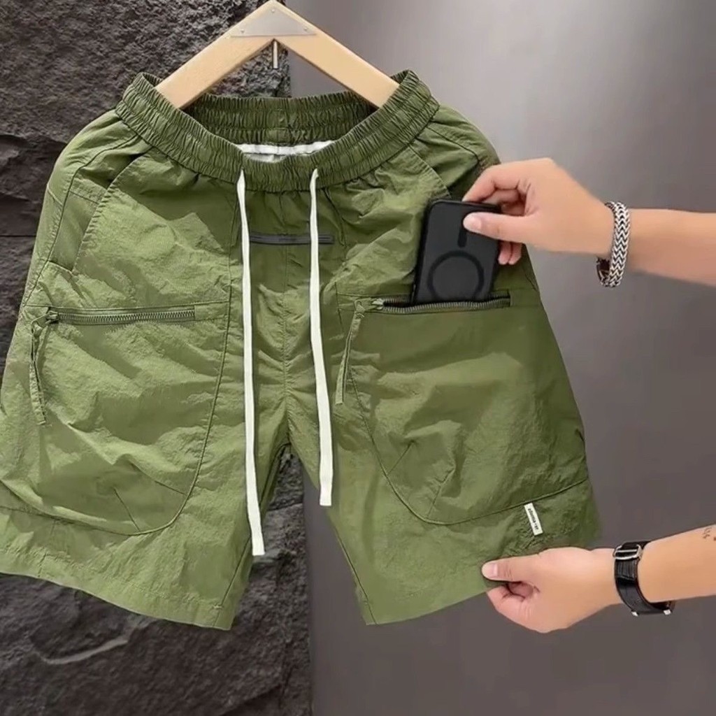 Quần short nam mùa hè phù hợp cả công sở và thể thao, ống đứng, khô nhanh, kiểu Nhật mới
