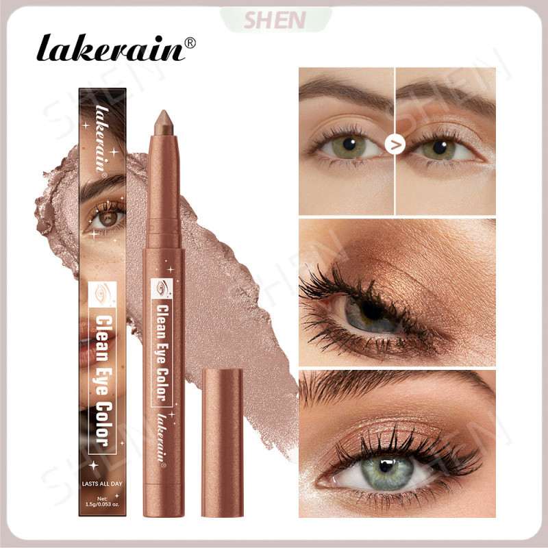 Lakerain Bronze Eyeshadow Stick Xoay Eye Highlighter 12 màu Contouring Lying Silkworm Pen