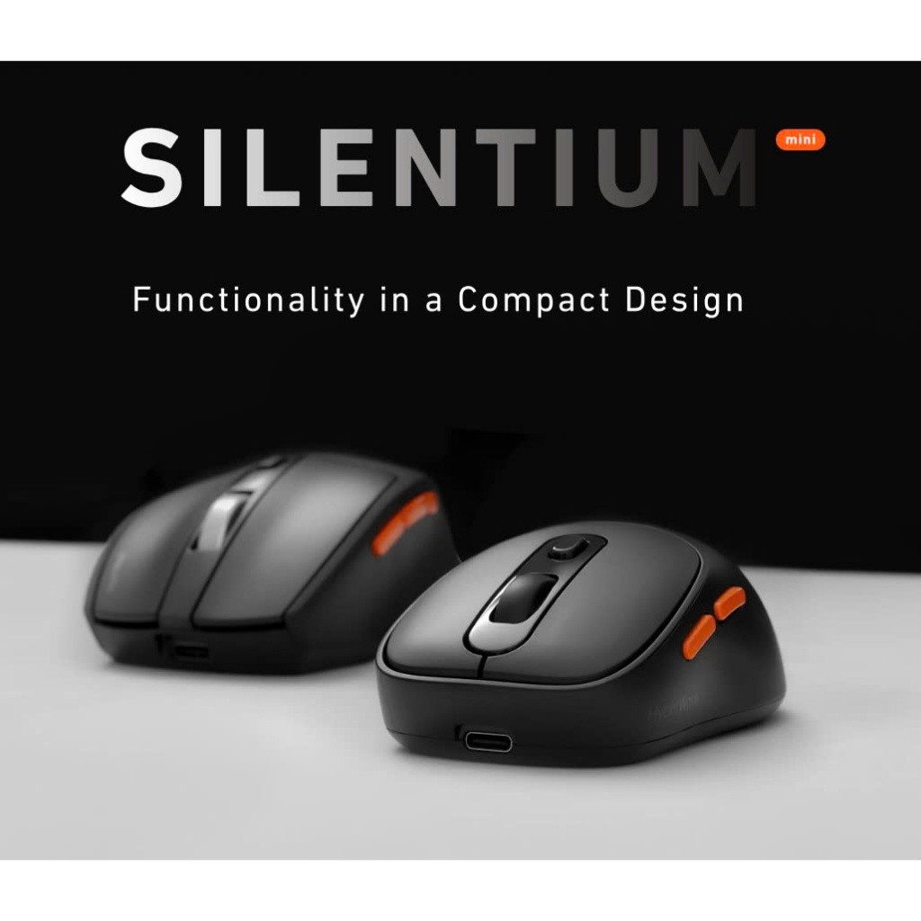 Chuột không dây HyperWork Silentium Mini MS01M (Bluetooth/2.4GHz / Pin sạc) - Hàng chính hãng