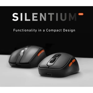 Chuột không dây HyperWork Silentium Mini MS01M (Bluetooth/2.4GHz / Pin sạc) - Hàng chính hãng