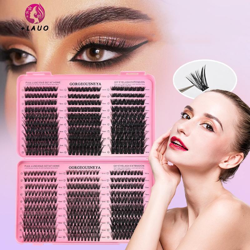 Springevenstar Cụm Lash Tự Nhiên Bộ Nối Mi Cá Nhân 30D 40D 50D 60D Mềm Nhẹ Mi Cho Salon DIY Sử Dụng Tại Nhà Springevenstar