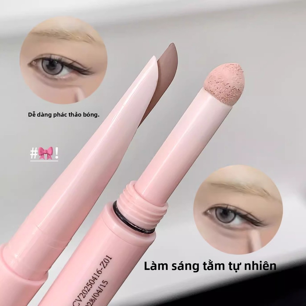 Bút tằm nằm hai đầu bạc hà ngọt ngào làm sáng hai trong một, chống thấm mồ hôi không nhòe, bóng ba chiều có độ bóng cao