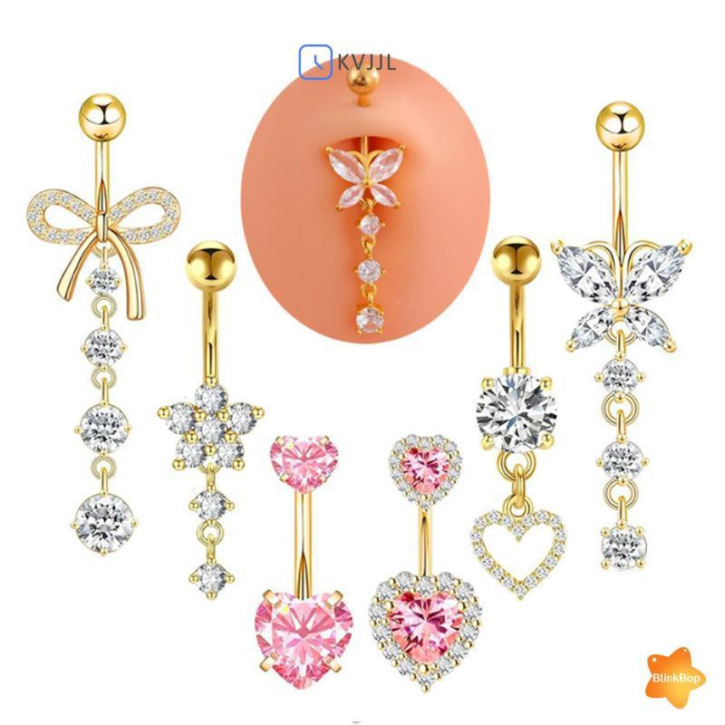 [KvJJL-t] Nhẫn Rốn Trái Tim Đơn Giản Cho Nữ Bé Gái Thời Trang Nút Bụng Nhẫn Gợi Cảm Cơ Thể Xuyên Trang Sức Nhẫn Rốn Tinh Tế Quà Tặng Mới