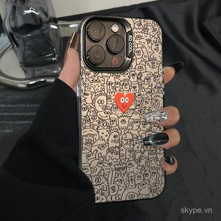 Ốp Điện Thoại Graffiti Love Line Thích Hợp Cho iPhone 12promax 12 13 14 15 promax xr xs 11pro 16promax 17promax 17 16 15 plus 14pro Ốp Chống Sốc