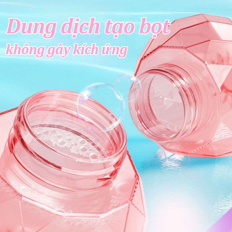 Đồ Chơi Gậy Phép Thuật Thổi Bong Bóng Cầm Tay,Ánh Sáng Rực Rỡ,Công Chúa Cho Bé Gái,Dung Dịch Bọt An Toàn