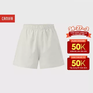 Quần short thể thao active nữ CANIFA cạp chun ống rộng 6BS25S017