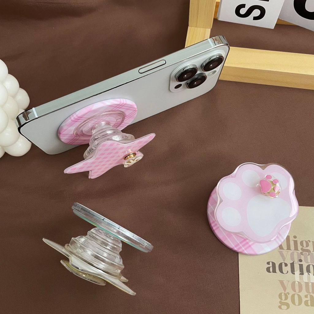 Giá đỡ điện thoại từ tính Hello Kitty dễ thương | Giá đỡ túi khí có thể điều chỉnh | Tay cầm chắc chắn cho du lịch văn phòng tại nhà