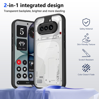 Không có gì Điện thoại 4A Ốp lưng cứng trong suốt Khung silicon mềm chống rơi Vỏ mỏng mỏng