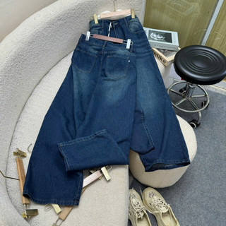 Quần Bò Bigsize Nữ Ống Rộng - Jean Suông Dài Wash Sáng Cạp Cao Cho Nàng Chubby Q575