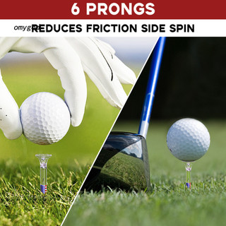 OMG Graffiti Golf Tee 20 Chiếc Tee Golf Không Thể Phá Vỡ 83mm Nhựa Có Thể Tái Sử Dụng Trong Suốt Với In Cờ Mỹ Giảm Ma Sát Bền Dài Phụ Kiện Golf Cho Mặt Mịn