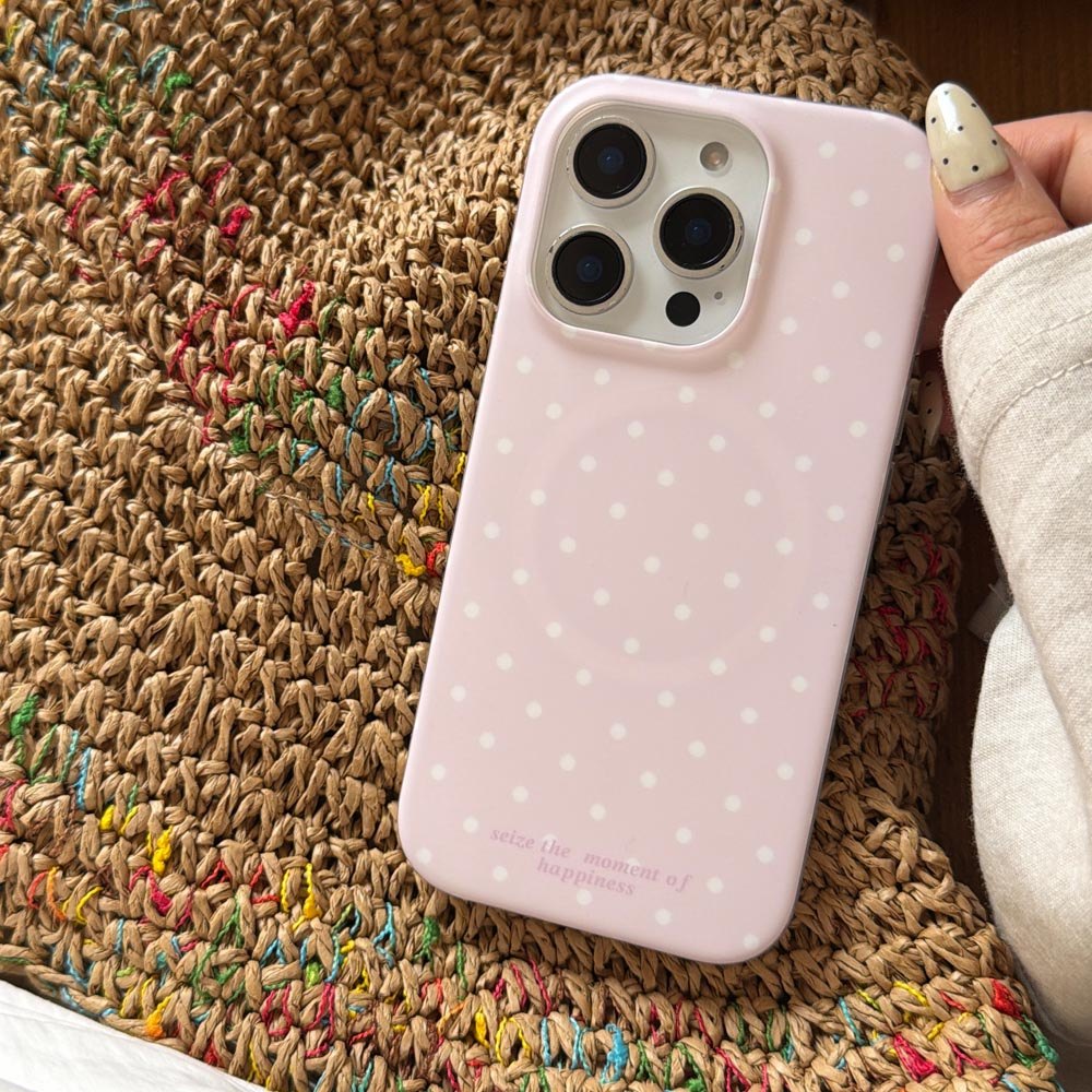 Ốp Lưng Cứng Tương Thích Với iPhone 13 14 14Pro 14ProMax 15 15Pro 15ProMax 16 16Pro 16ProMax 17 17Pro 17ProMax Ốp Nam Châm Họa Tiết Màu Hồng