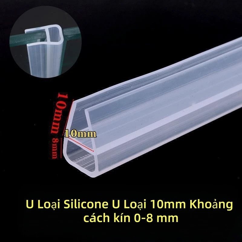 ron dán cửa kính chữ U H silicon 10mm ngăn muỗi côn trùng ngăn bụi giữ nhiệt giảm tiếng ồn ngăn
