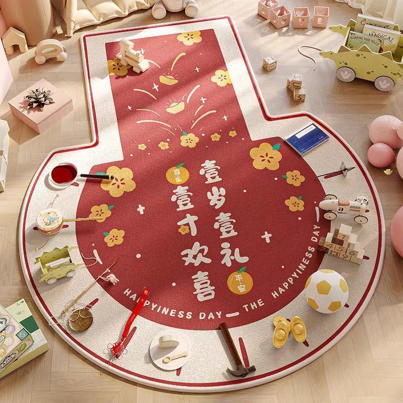 Chu Châu Thảm Một Tuổi Bé Trai Bé Gái Trẻ Em Sàn Tròn Thảm Trung Quốc Hộ Gia Đình Chu Châu Trang Trí Đạo Cụ Bò Thảm