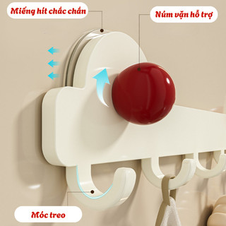 Móc Treo Đồ Dán Tường Không Khoan Đục, Móc Sau Cửa Treo Quần Áo Đa Năng Nhựa ABS Chịu Lực Tốt