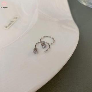 Bông Tai Hợp Kim và Pha Lê Hình Hoa Cho Nữ, Thiết Kế Septum Tinh Tế