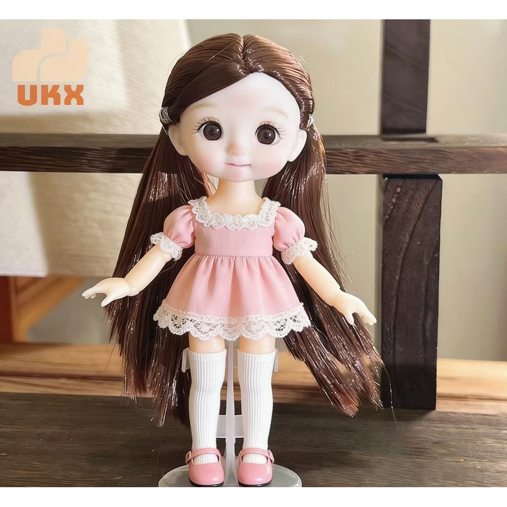 UKX 1 Búp Bê 16cm Với Biểu Hiện Khác Nhau, Búp Bê 1 / 8 Dễ Thương, Búp Bê Di Chuyển Được 13 Khớp Cô Gái VN