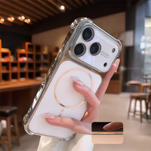 Ốp điện thoại từ tính chống rơi chất lượng cao cho IPhone 17 Pro Max 13 14 15 16 pro max Vỏ bảo vệ điện thoại màu chống rơi Vỏ silicon mềm Ốp lưng trong suốt