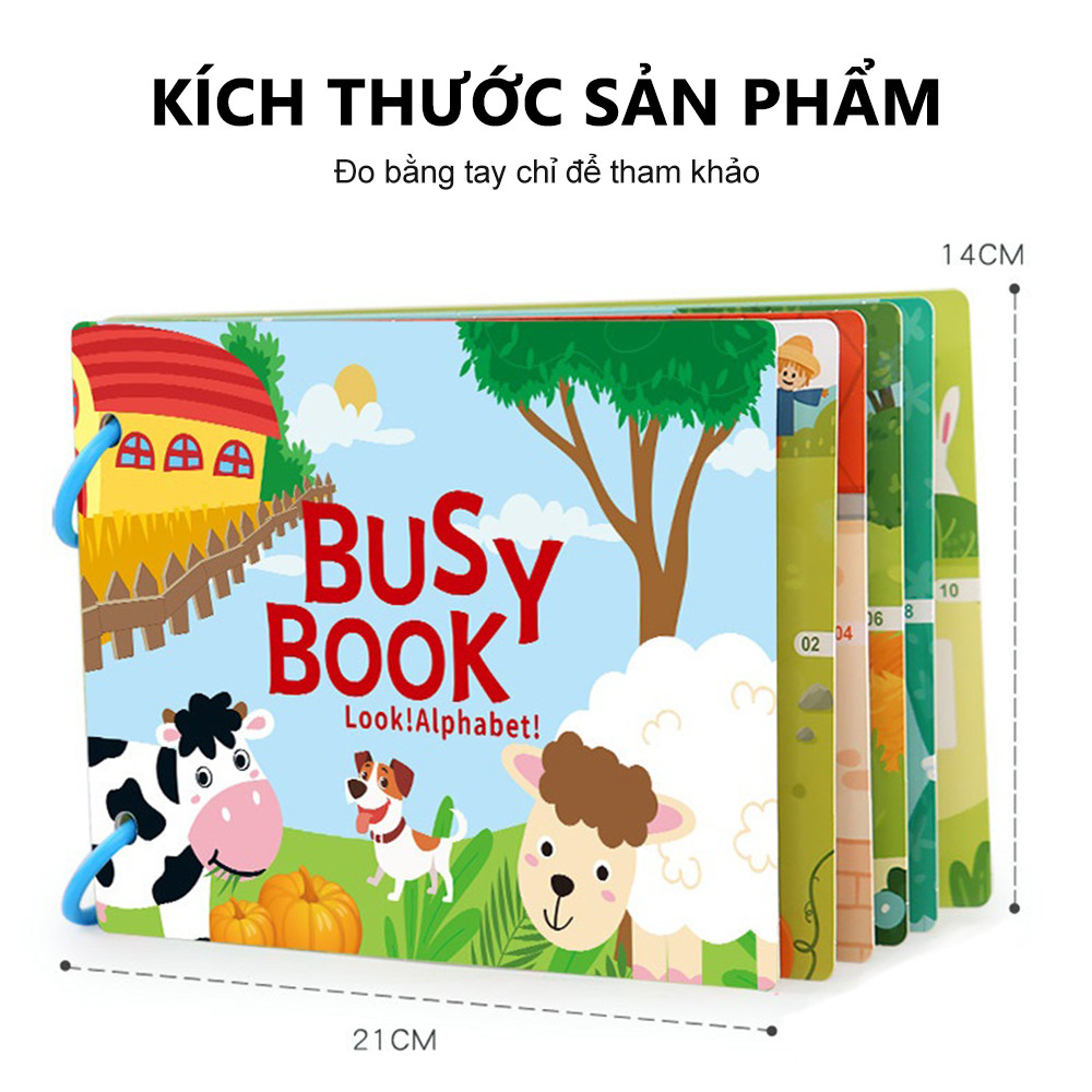 Sách tương tác Montessori cho trẻ từ 3 tuổi trở lên, sách giáo dục cho trẻ nhỏ, sách tĩnh lặng, sách hoạt động
