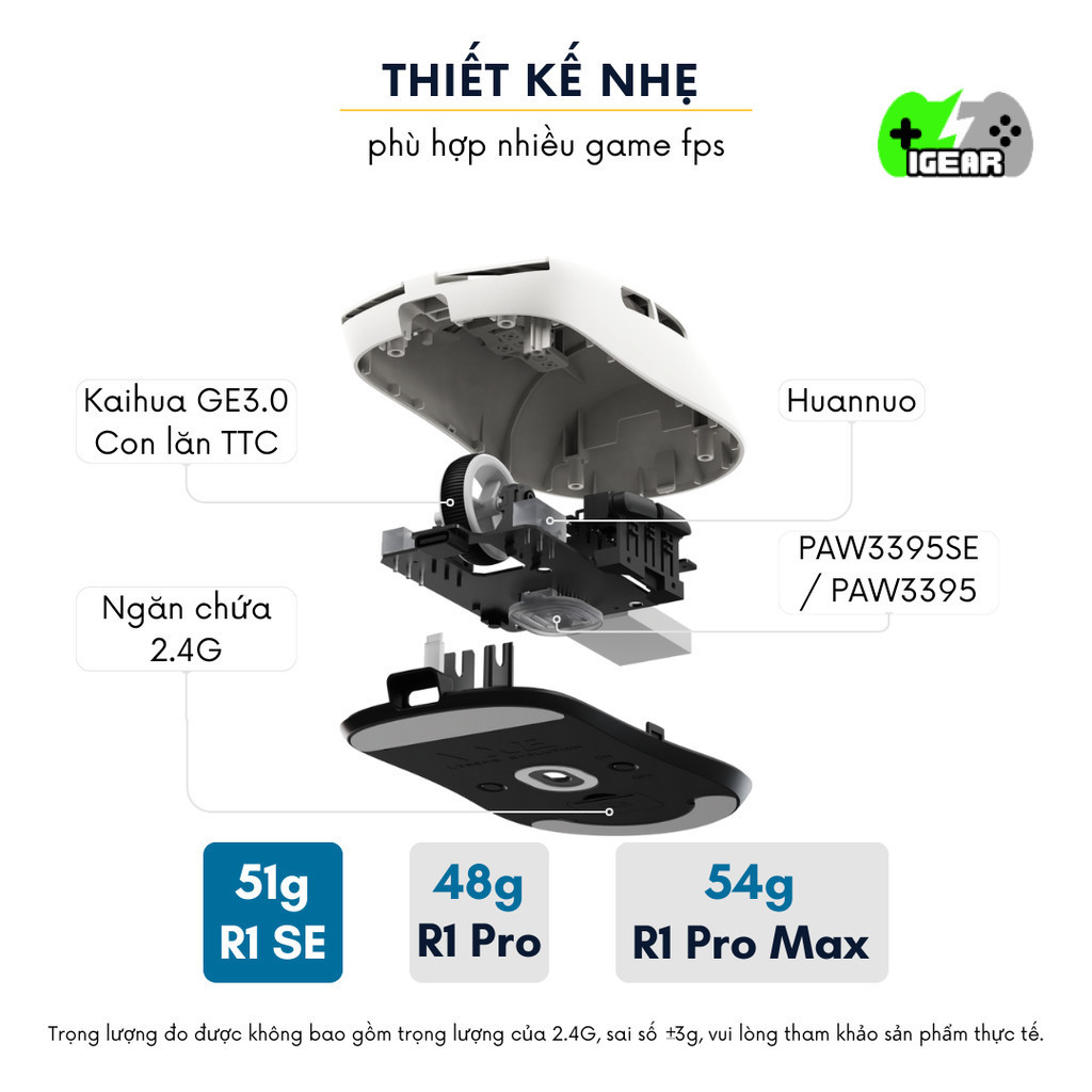 Chuột Gaming Không Dây VGN VXE R1 SE+/ R1 / Pro / Promax | BigBuy360 - bigbuy360.vn