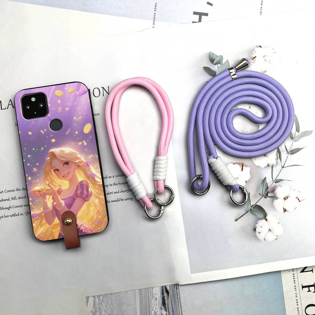 Ốp Lưng Mềm Dây Ốp lưng Google Pixel 4A 5G Chống Va Đập Bảo Vệ Chống Bụi Bẩn Vòng Cổ Bọc Toàn Bộ Phim Hoạt Hình Chống Thấm Nước Silicon Chống Sốc Mặt Sau chéo TPU