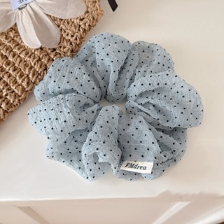 Kovoi Scrunchy Gạc Tươi Chấm Bi - Phù Hợp Cho Đuôi Ngựa và Style Lười