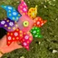 YOLOGO 10 Cái / bộ Cối Xay Gió Hành Lang Vòm, Có Dây Dây Màu Nguyên Chất Đầy Màu Sắc 4 Lá Pinwheels, Nhựa Có Dây Thép Dây Nhiều Màu Sắc Cối Xay Gió Sân Và Sân Vườn