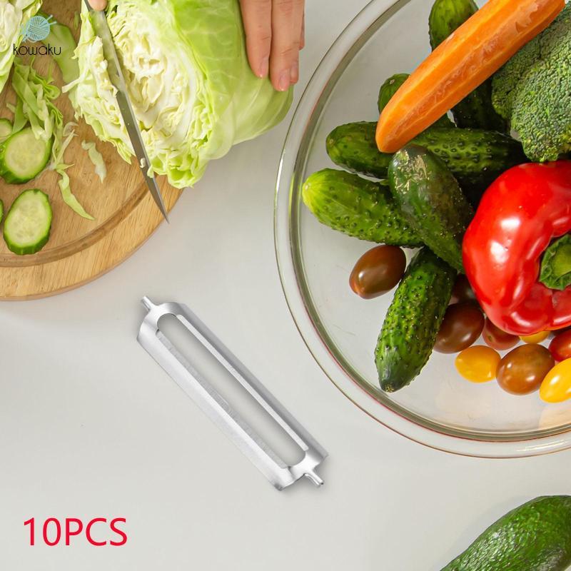 10 lưỡi dao thay thế cho dụng cụ gọt vỏ nhà bếp, thép không gỉ 5,6cm cho rau củ và trái cây