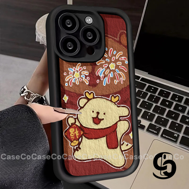 Ốp Lưng Cho Redmi 14C 13X 12C 10C 13C 9C 13 9A 9T 10A 12 Note 8 11 12 10 9 14 13 Pro Bìa Mềm Pháo Hoa Chúc Mừng Năm Mới