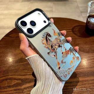 Ngựa Thích Hợp Cho 17Promax Ốp Lưng Điện Thoại iPhone16 Vitality Case 15 Châu Âu Phong Cách Mỹ 1413
