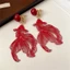 Kẹp tai rỗng Yoo Goldfish Piercing Needed Round Design Hợp kim Acrylic