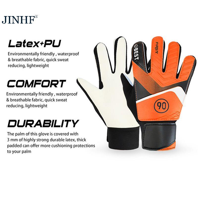 JINHF 1 Trẻ Em Thủ Môn Găng Tay Chống Va Chạm Cao Su Thủ Môn Găng Tay Bảo Vệ Tay Phụ Kiện Bóng Đá Cho Trẻ Em HOT