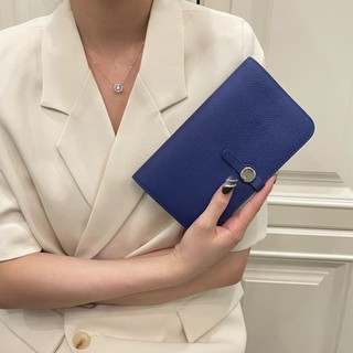 Túi đựng hộ chiếu dung tích lớn da bò lớp một dành cho nữ Hộp đựng thẻ đa chức năng Da thật