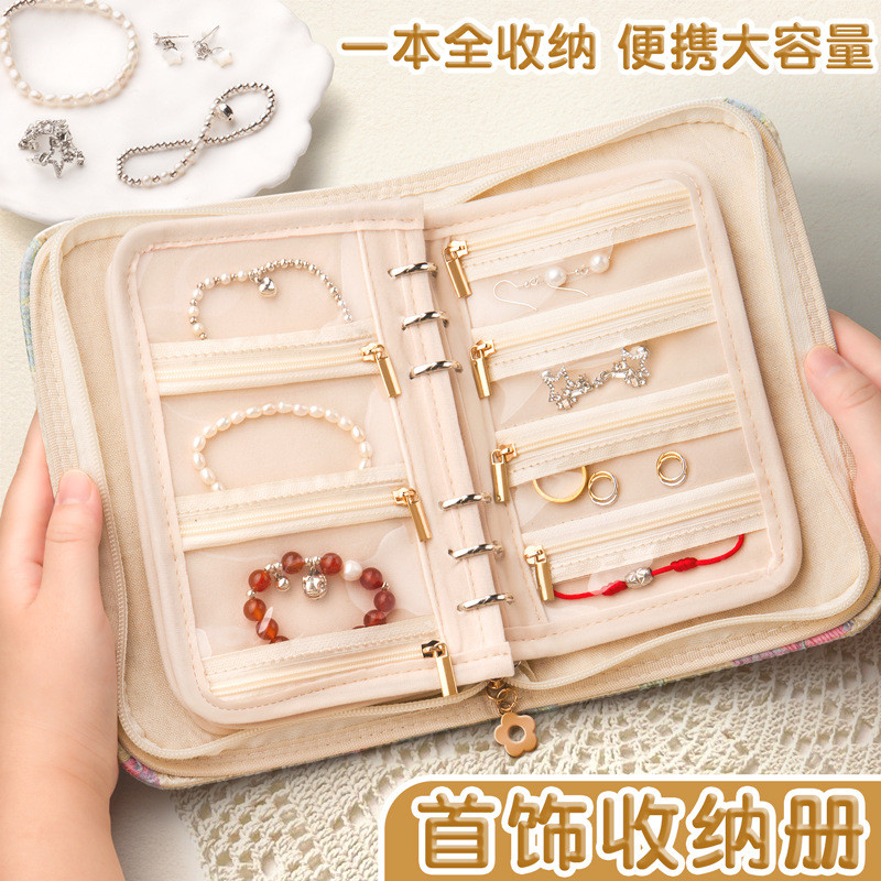 2025 Phong Cách Mới Hộp Trang Sức Cao Cấp Trang Sức Túi Bảo Quản Di Động Du Lịch Chống Oxy Hóa Bông Tai Vòng Cổ Vòng Tay Túi26011506