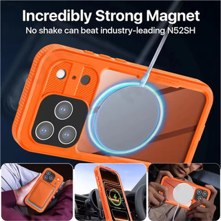 ốp lưng chống nước cho iPhone 17 Pro Max Air IP68 Vỏ iPhone từ tính chống nước 16 ProMax 16Plus Bảo vệ chống bụi Vỏ bảo vệ toàn thân