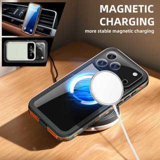Mùa Hè Bơi Dưới Nước 5M Underwater Waterpoof Phone Case Chống Sốc Ốp Lưng Điện Thoại for iPhone 17 Pro Max Air Từ 360 Ốp Lưng Có