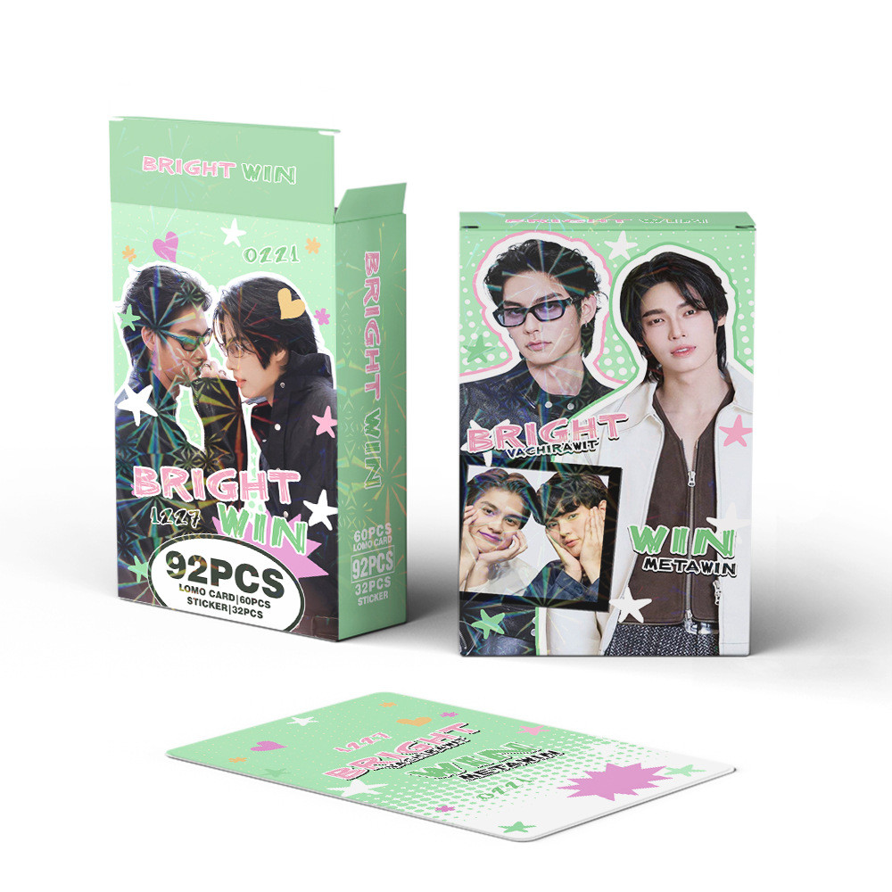 92 Chiếc BRIGHT WIN Lomo Thẻ Ngôi Sao Thái Dán Photocards 2gether Series Thái Phim Truyền Hình Bưu Thiếp YM