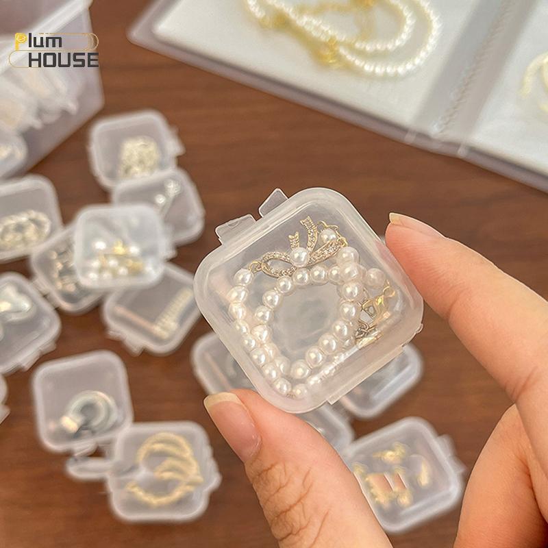 PlumHOUSE 10 Chiếc Hộp Bảo Quản Mini Hộp Nhựa Vuông Trong Suốt Hộp Đựng Rỗng Có Nắp Trang Sức Chia Sẻ Bảo Quản Cho Hạt Nhỏ Trang Sức Nút Tai Thuốc Hoặc Bất Kỳ Tiện Ích Thủ Công Nhỏ Khác VN