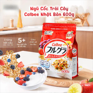 Ngũ Cốc Trái Cây Calbee Nhật Bản Gói 600g, Ngon Giòn Giàu Chất Xơ Ít Chất Béo Bổ Sung Dinh Dưỡng