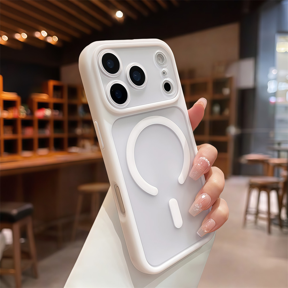 Ốp điện thoại từ tính tức thì nhạy cảm cho da 2 trong 1 cho iPhone 17 Pro Max 13 14 15 16 pro max Phim bảo vệ gương chống rơi Vỏ mềm bảo vệ điện thoại