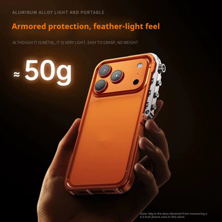 [JLK] Ốp Khung Điện Thoại Cơ Khí Cyberpunk Punk Cho iPhone 17 Air 16 15 14 13 Pro Max Plus Hợp Kim Nhôm Kim Loại Ốp Lưng Chống Sốc