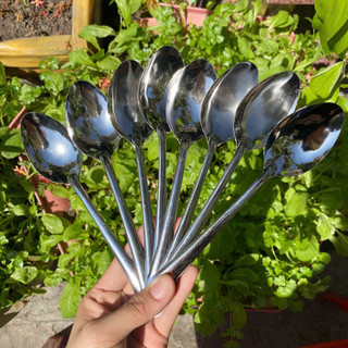 Combo 20/50 muỗng CANH inox cán dài để ăn cơm, phở, súp