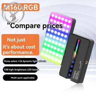 2025 RGB LED Camera Điện Thoại Video Fill Light Full Color Sạc Có Thể Điều Chỉnh Độ Sáng Sống Vlog Chụp Ảnh Ảnh Studio Đèn