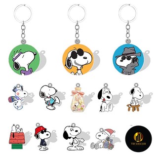 Xuyên biên giới phong cách nóng bỏng chú chó con dễ thương Snoopy móc khóa túi trẻ em quần áo móc khóa móc khóa mặt dây