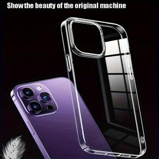 Ốp điện thoại acrylic linh hoạt trong suốt cho iPhone 16 15 14 ProMax 13 Pro 13ProMax 11Pro 7Plus 8Plus XR XS MAX 13 12 Pro T05